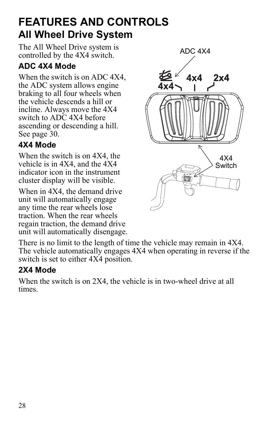 Features and controls, All wheel drive system | Polaris Sportsman 550 XP User Manual | Page 31 / 137