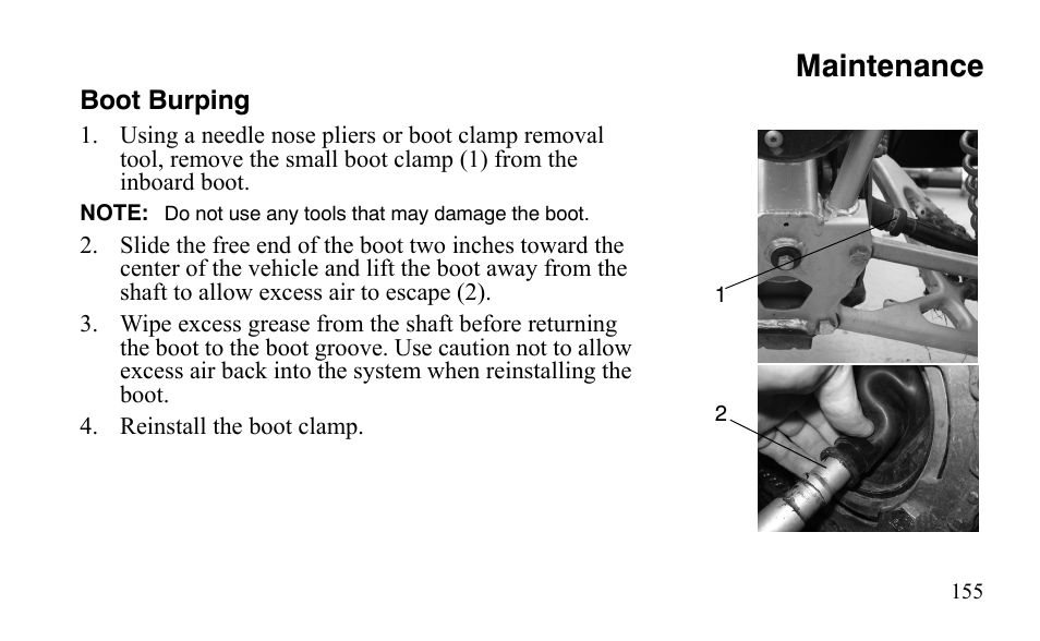Maintenance | Polaris Outlaw 525 IRS User Manual | Page 158 / 220