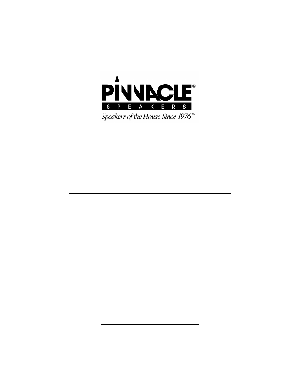 Pinnacle Speakers PIN AMP 800 User Manual | 12 pages