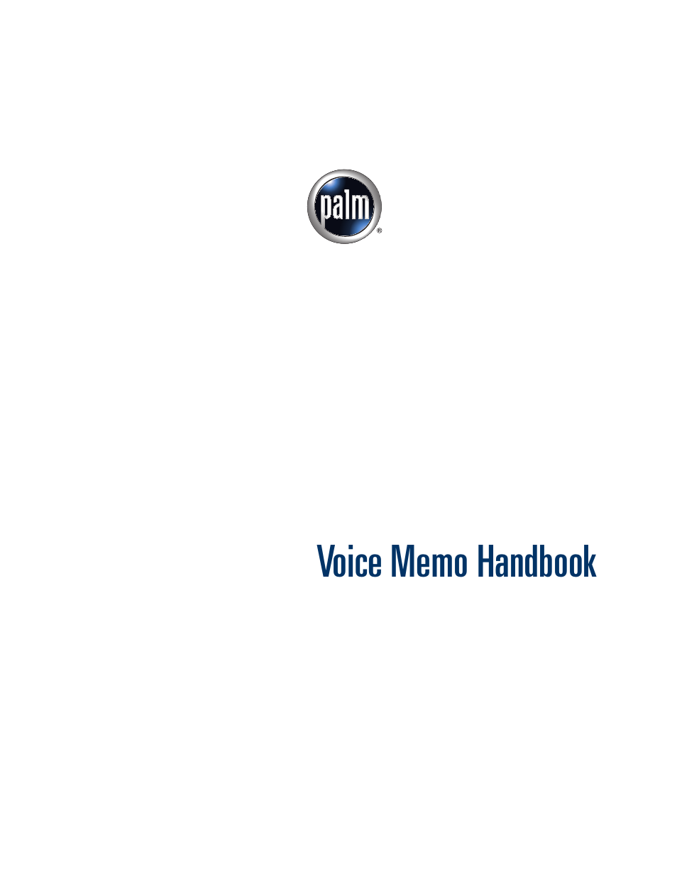 Palm Voice Memo Handbook User Manual | 14 pages