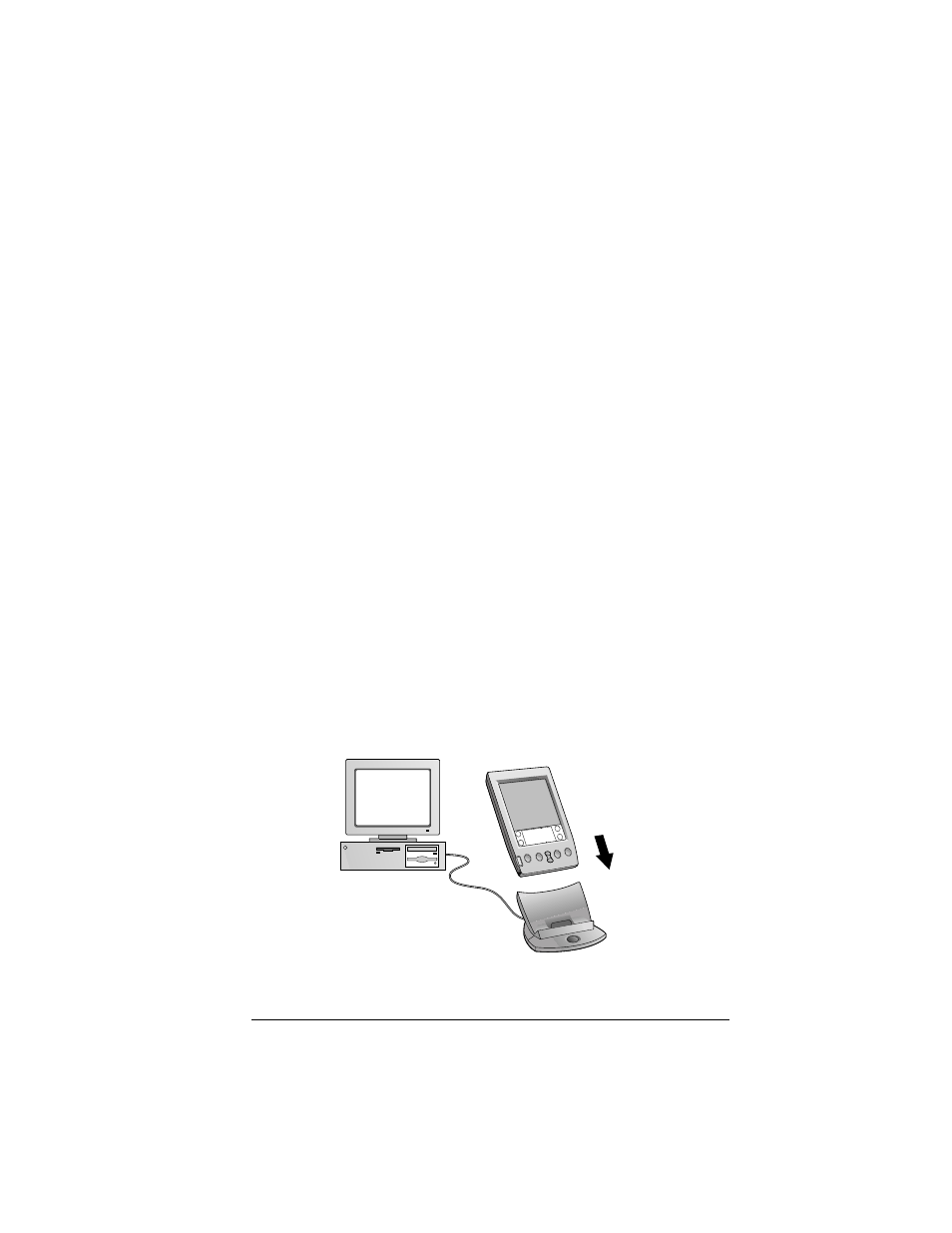 Performing a hotsync operation for the first time, To perform a local hotsync operation | Palm IIIc User Manual | Page 67 / 246