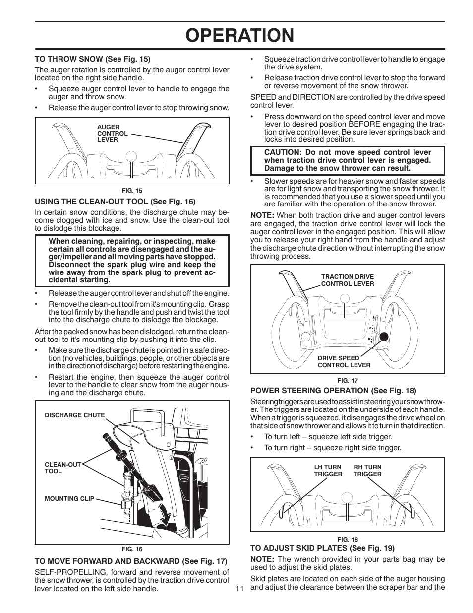 Operation | Poulan 96192001903 User Manual | Page 11 / 40
