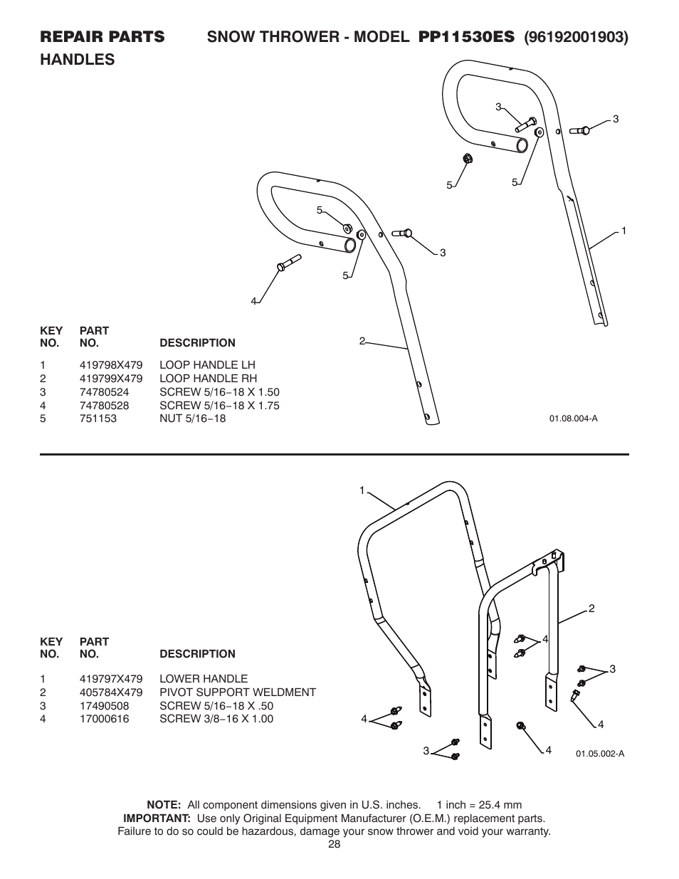 Poulan 96192001903 User Manual | Page 28 / 40
