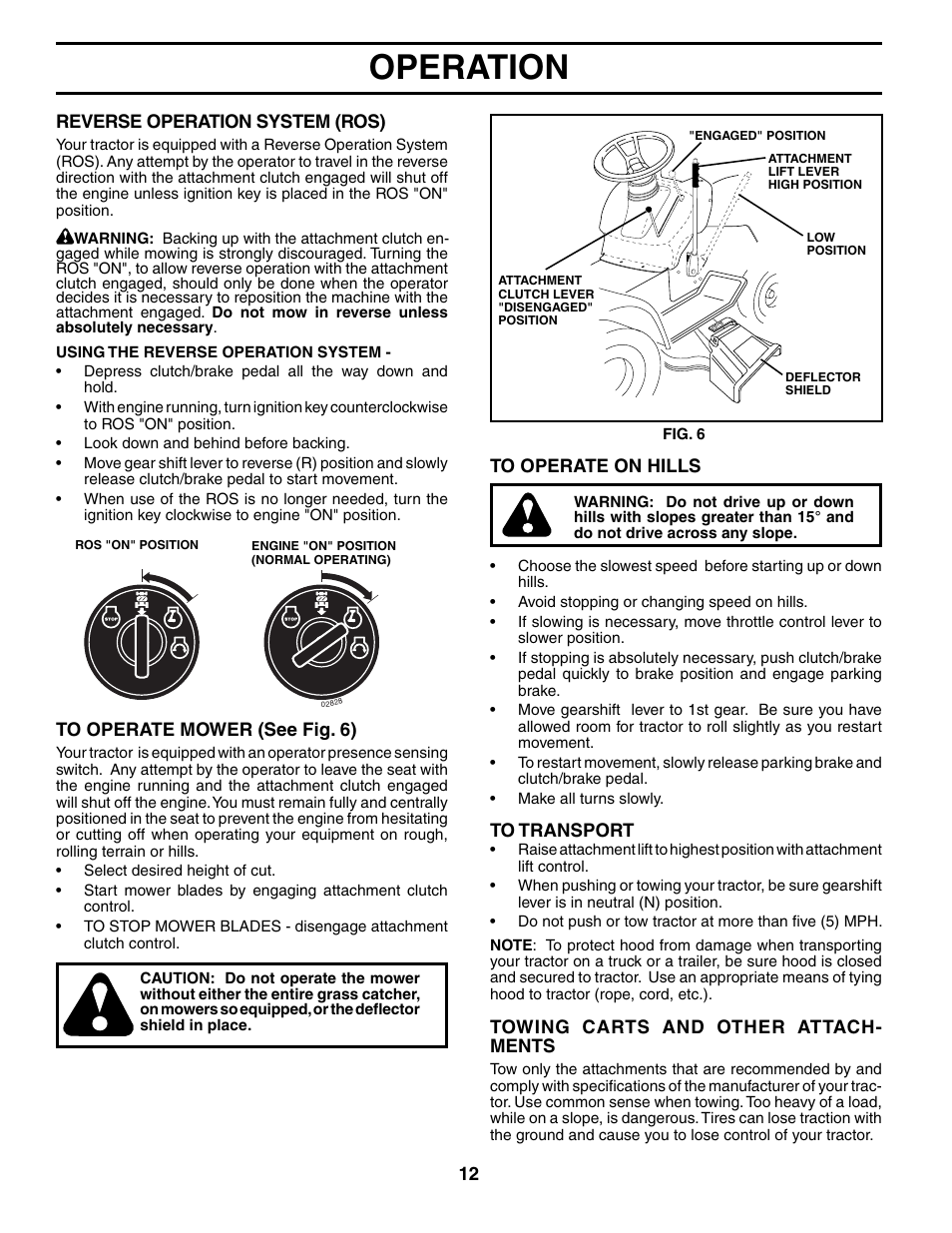 Operation | Poulan 194598 User Manual | Page 12 / 30