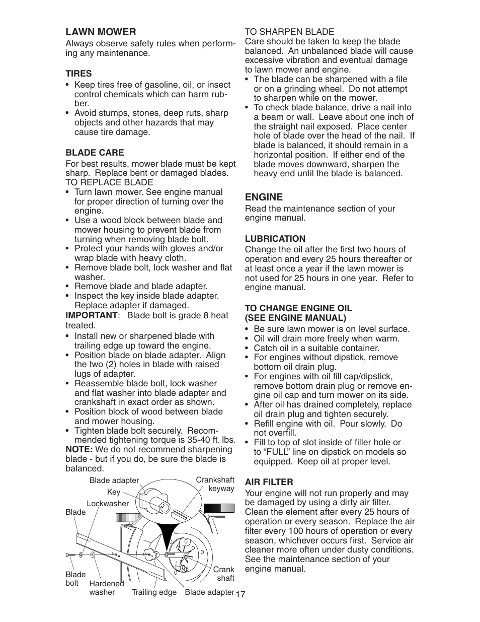 Poulan 172782 User Manual | Page 17 / 24