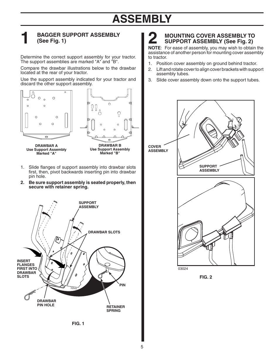 Assembly | Poulan 96072000900 User Manual | Page 5 / 11
