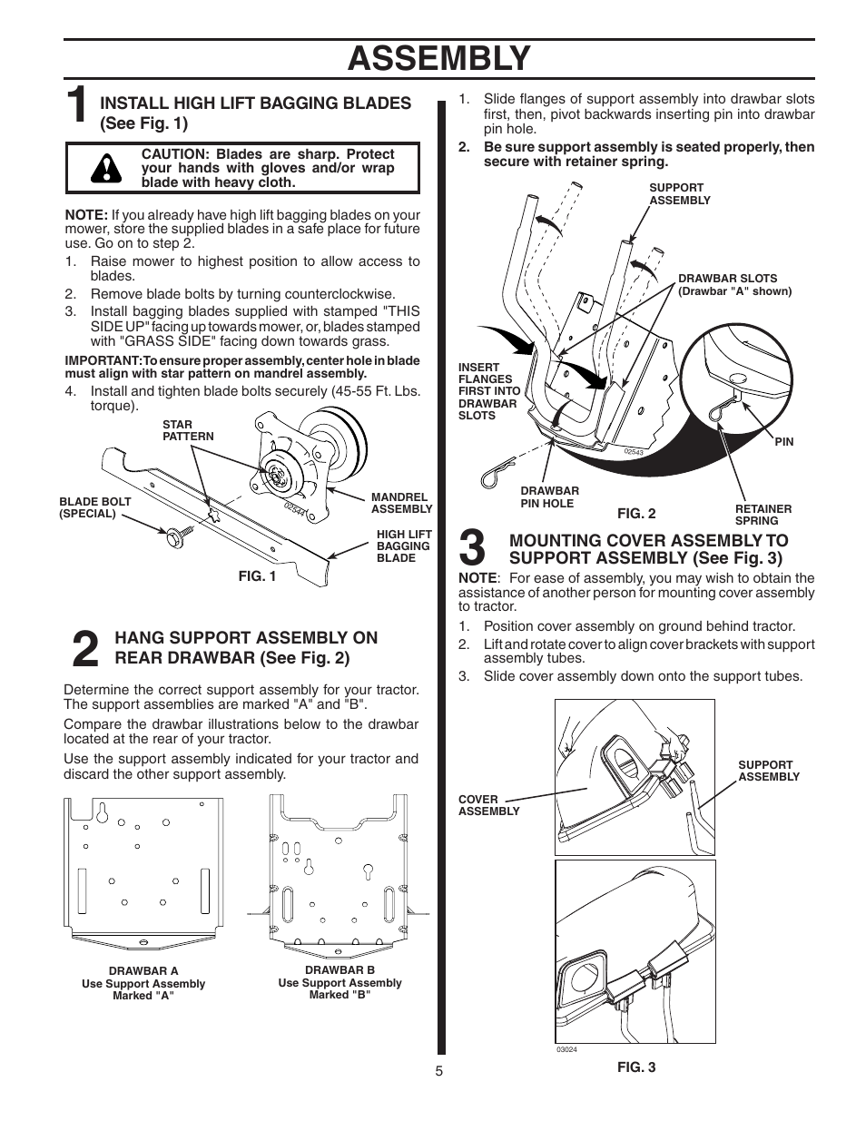 Assembly | Poulan 96072001000 User Manual | Page 5 / 11