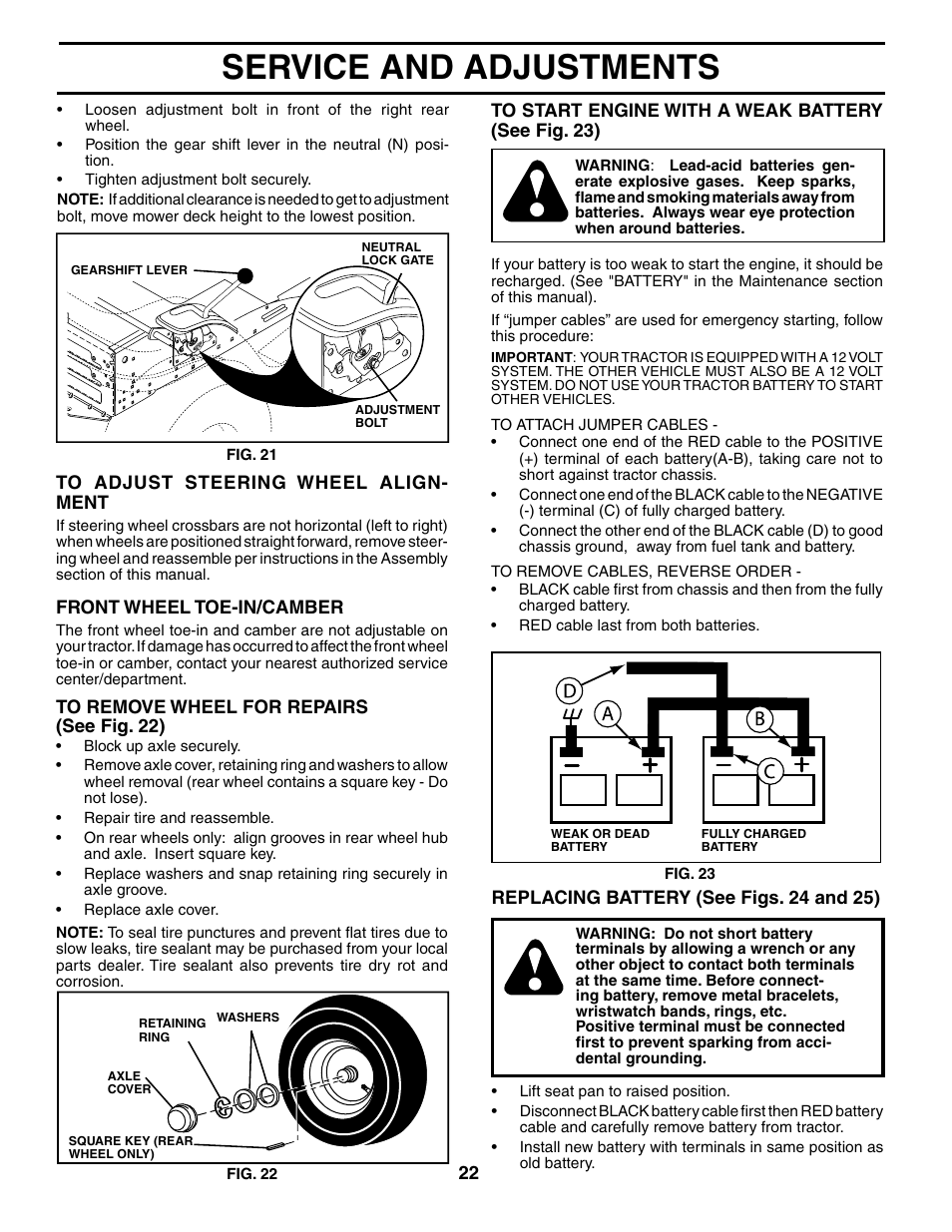 Service and adjustments | Poulan 195506 User Manual | Page 22 / 30