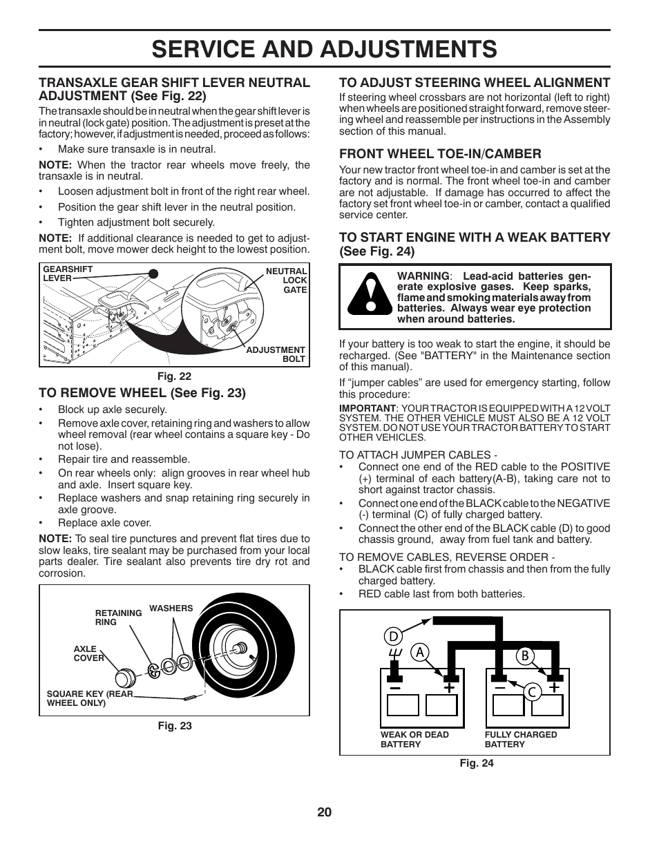Service and adjustments | Poulan XT 96016002400 User Manual | Page 20 / 26