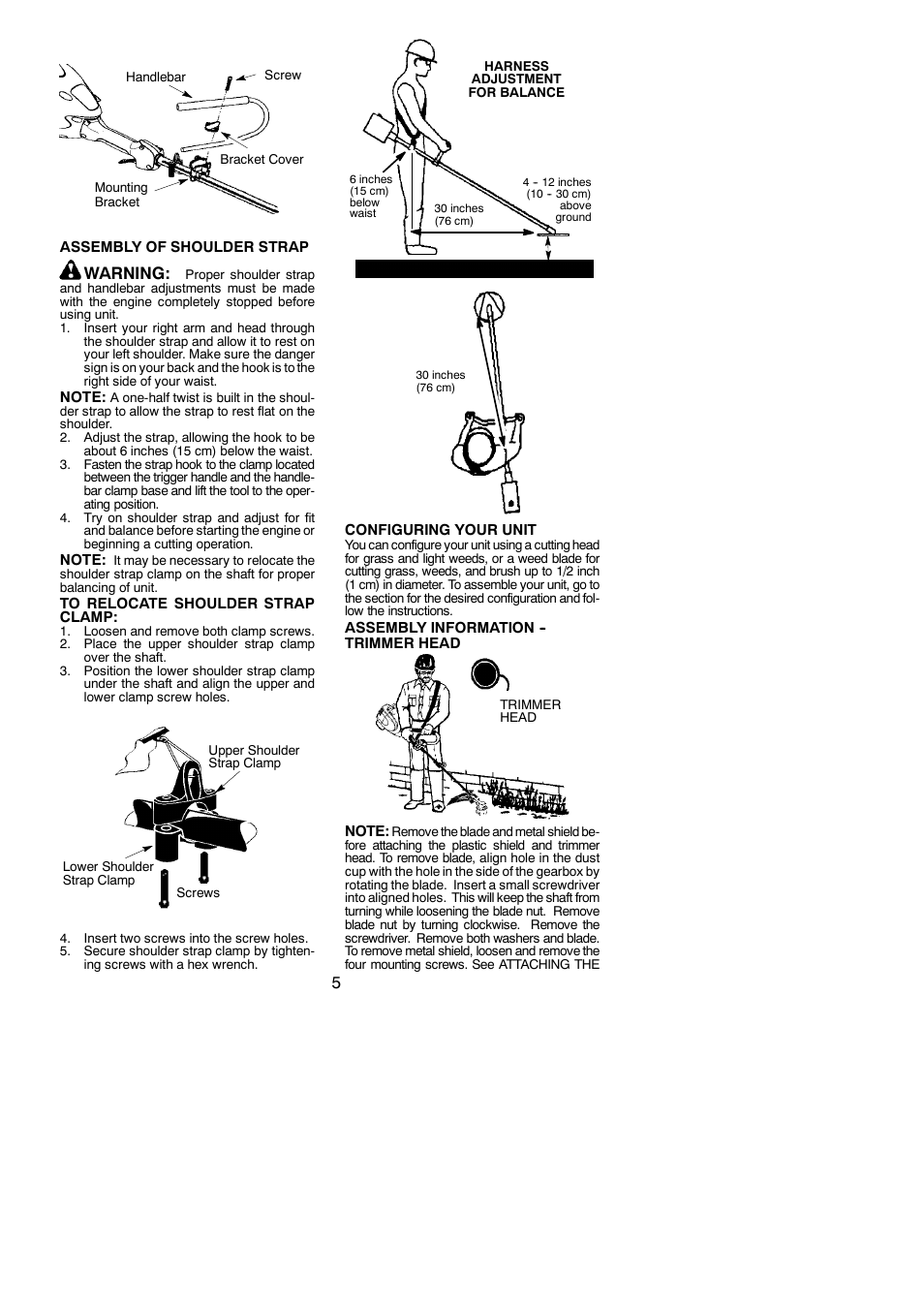 Warning | Poulan PP325 User Manual | Page 5 / 20