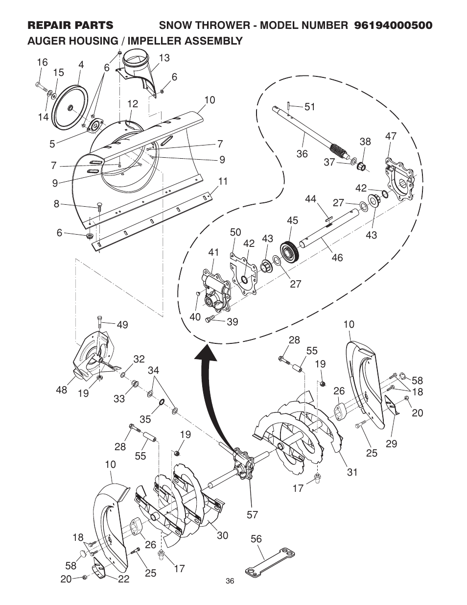 Poulan 96194000500 User Manual | Page 36 / 48