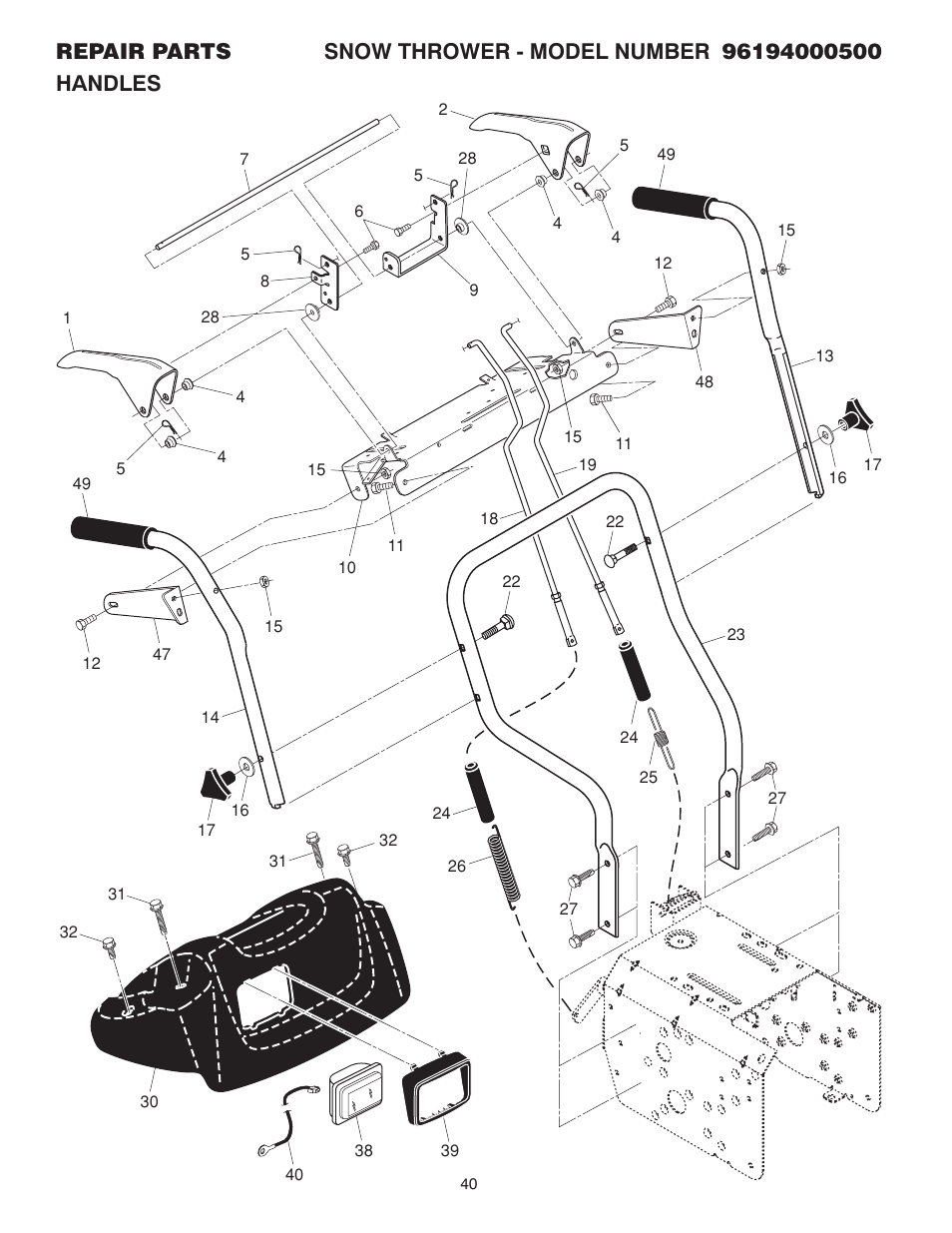 Poulan 96194000500 User Manual | Page 40 / 48
