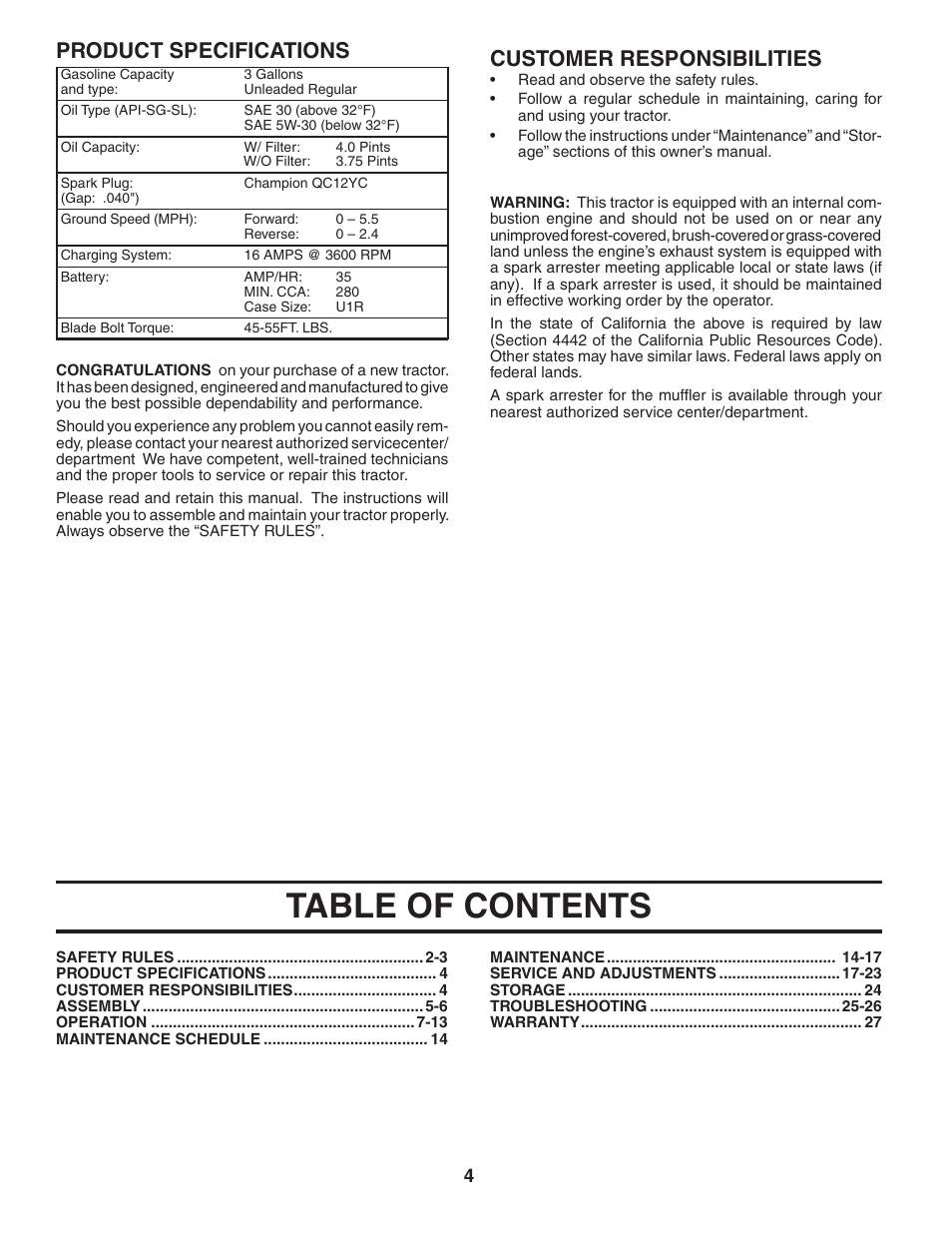 Poulan 404489 User Manual | Page 4 / 30