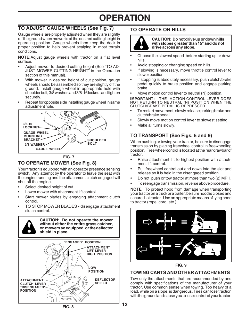 Operation | Poulan 182565 User Manual | Page 12 / 48