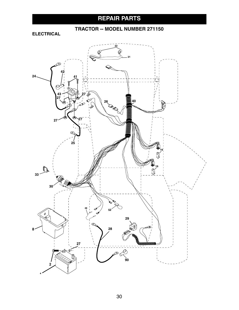 Repair parts, Electrical | Poulan 2002-11 User Manual | Page 30 / 48