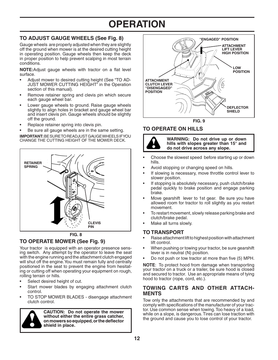 Operation | Poulan 188737 User Manual | Page 12 / 48