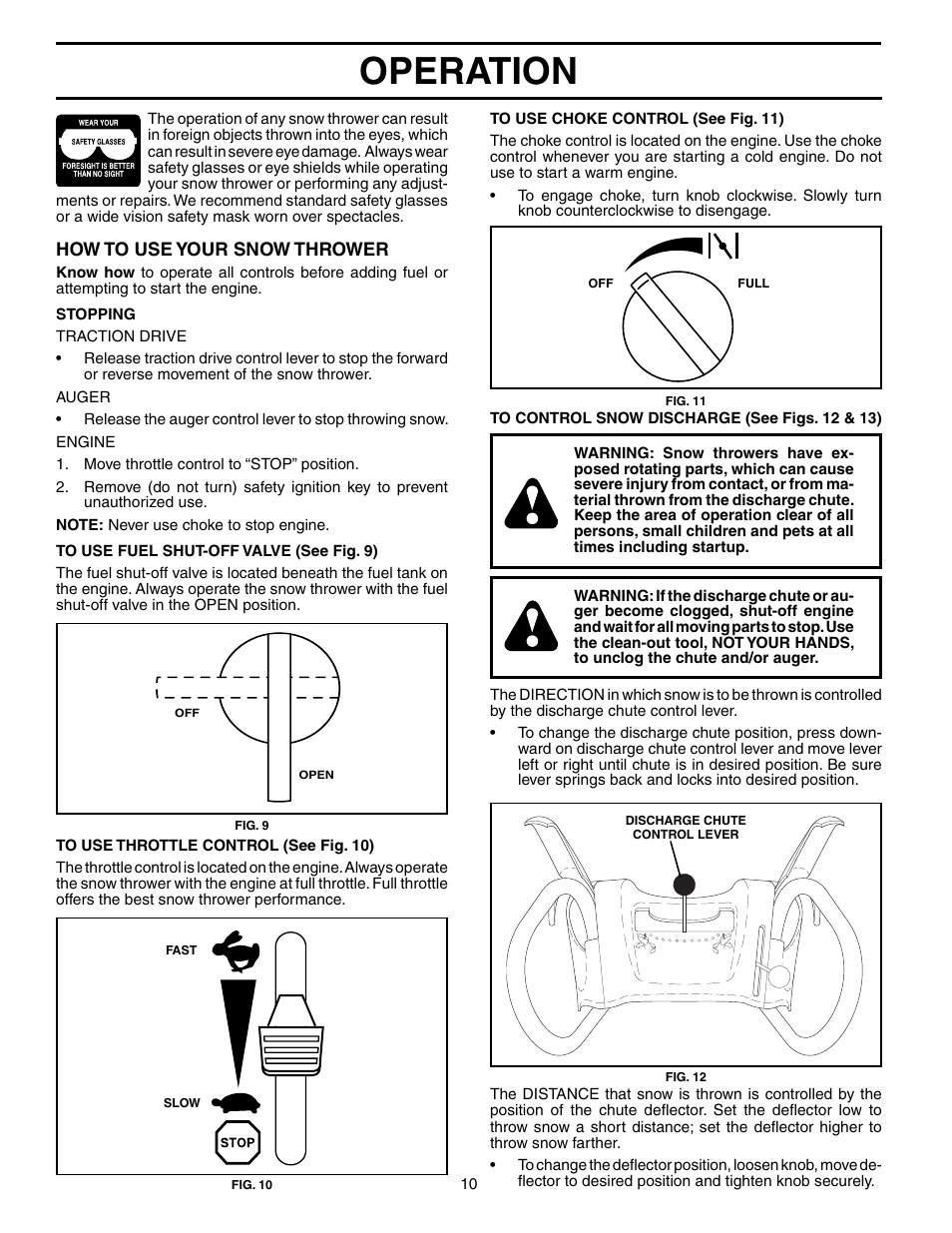 Operation | Poulan 192030 User Manual | Page 10 / 20