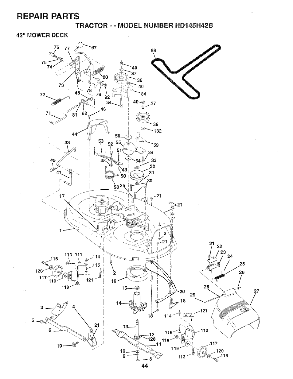 Repair parts | Poulan 159699 User Manual | Page 40 / 46