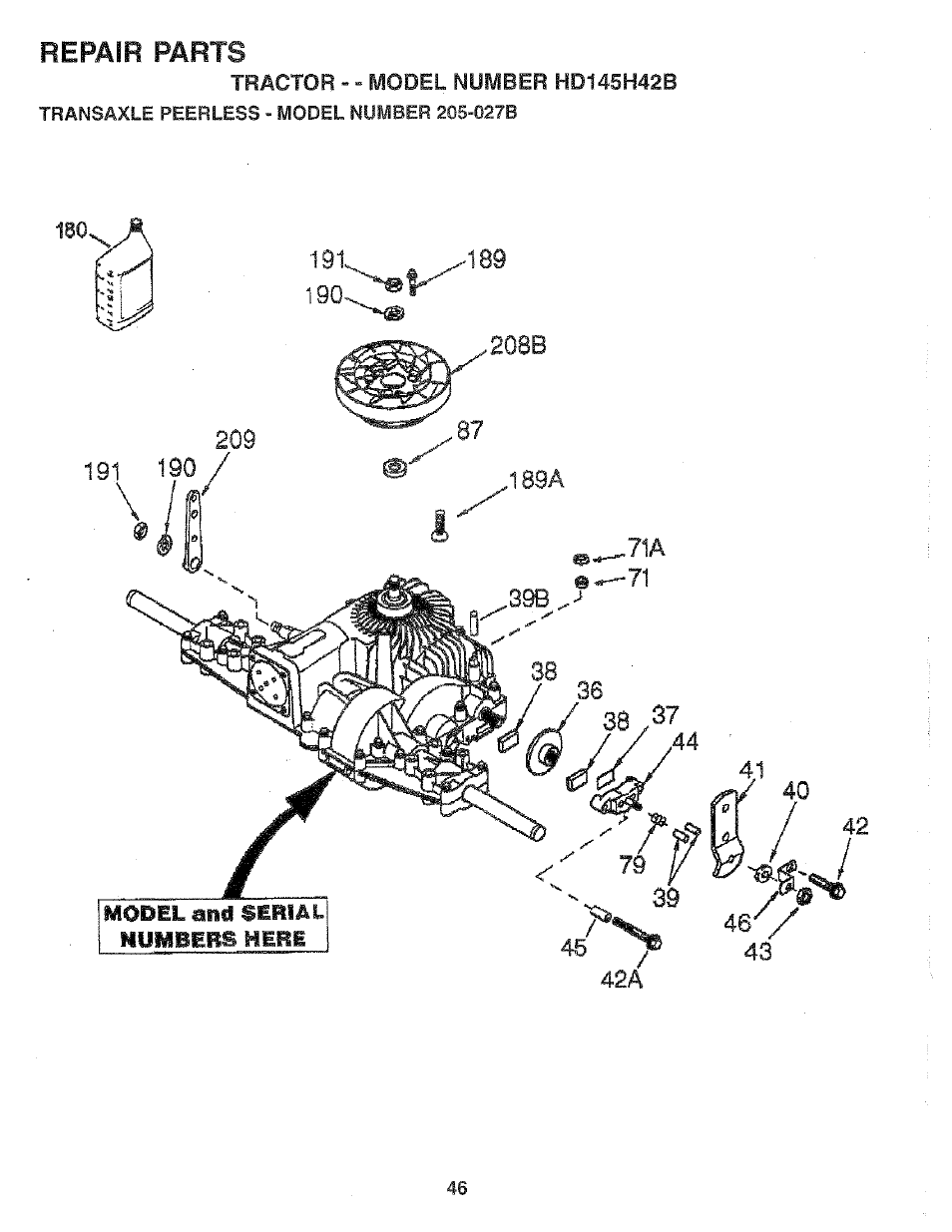 Repair parts, Repair parts -47 | Poulan 159699 User Manual | Page 42 / 46