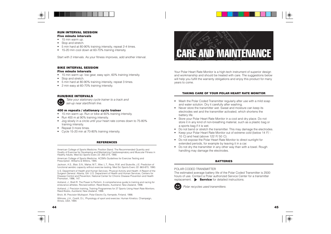 Care and maintenance | POLAR COACH User Manual | Page 24 / 32