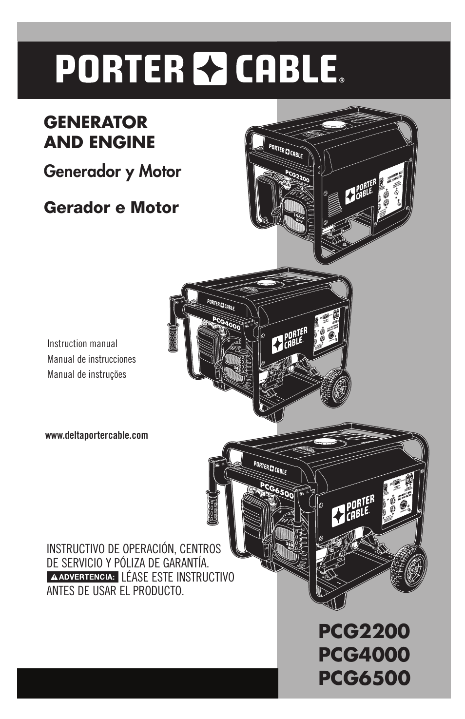 Porter-Cable PCG6500 User Manual | 112 pages