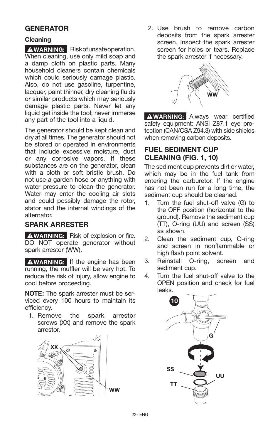 Porter-Cable PCG6500 User Manual | Page 22 / 112