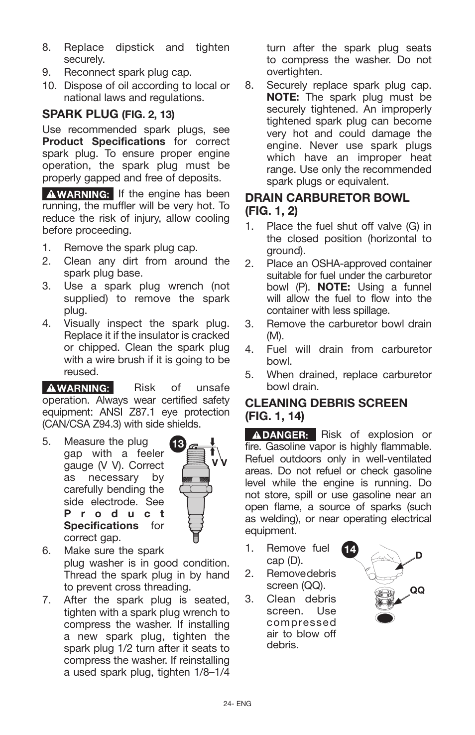 Porter-Cable PCG6500 User Manual | Page 24 / 112