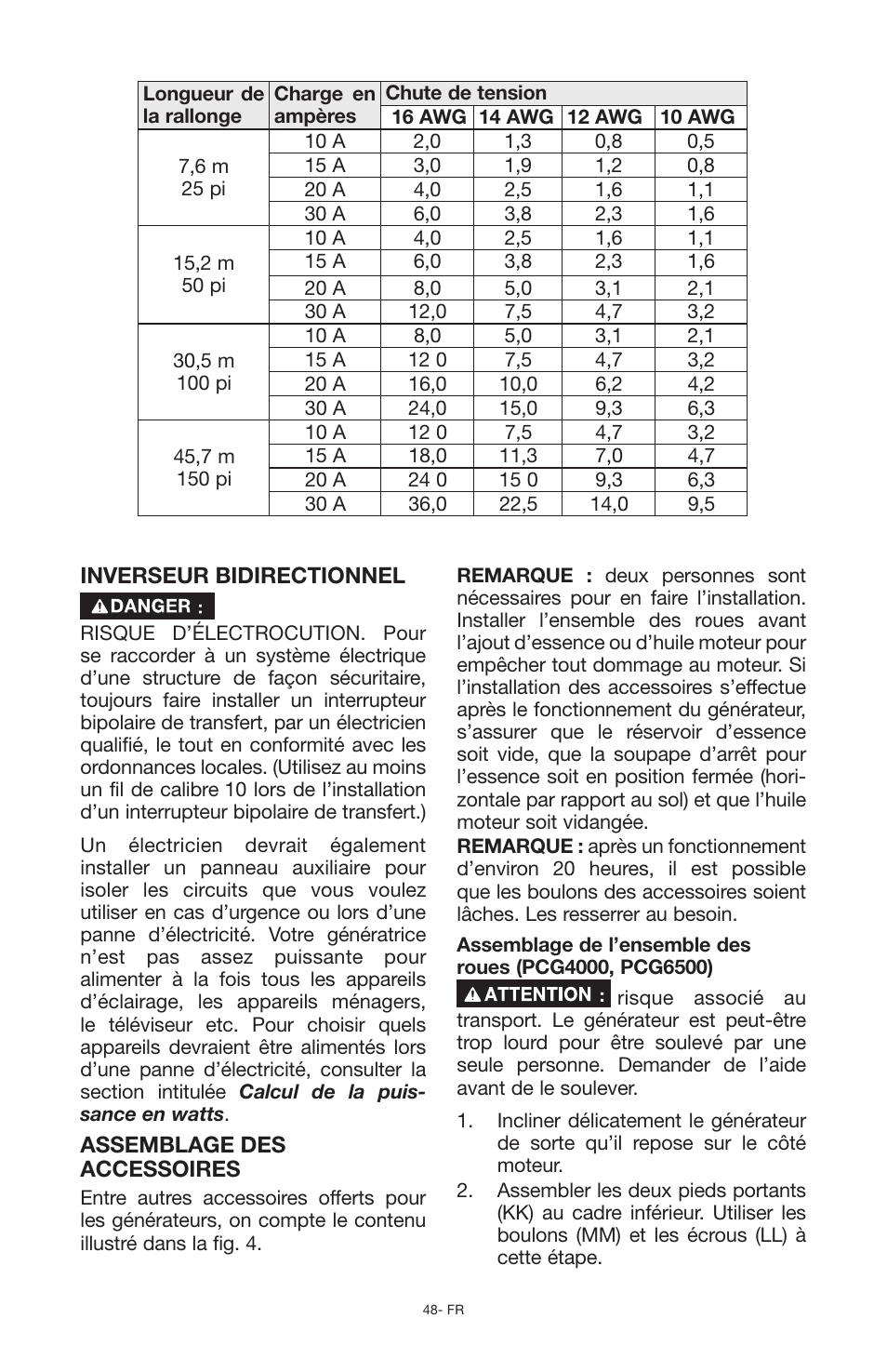 Porter-Cable PCG6500 User Manual | Page 48 / 112