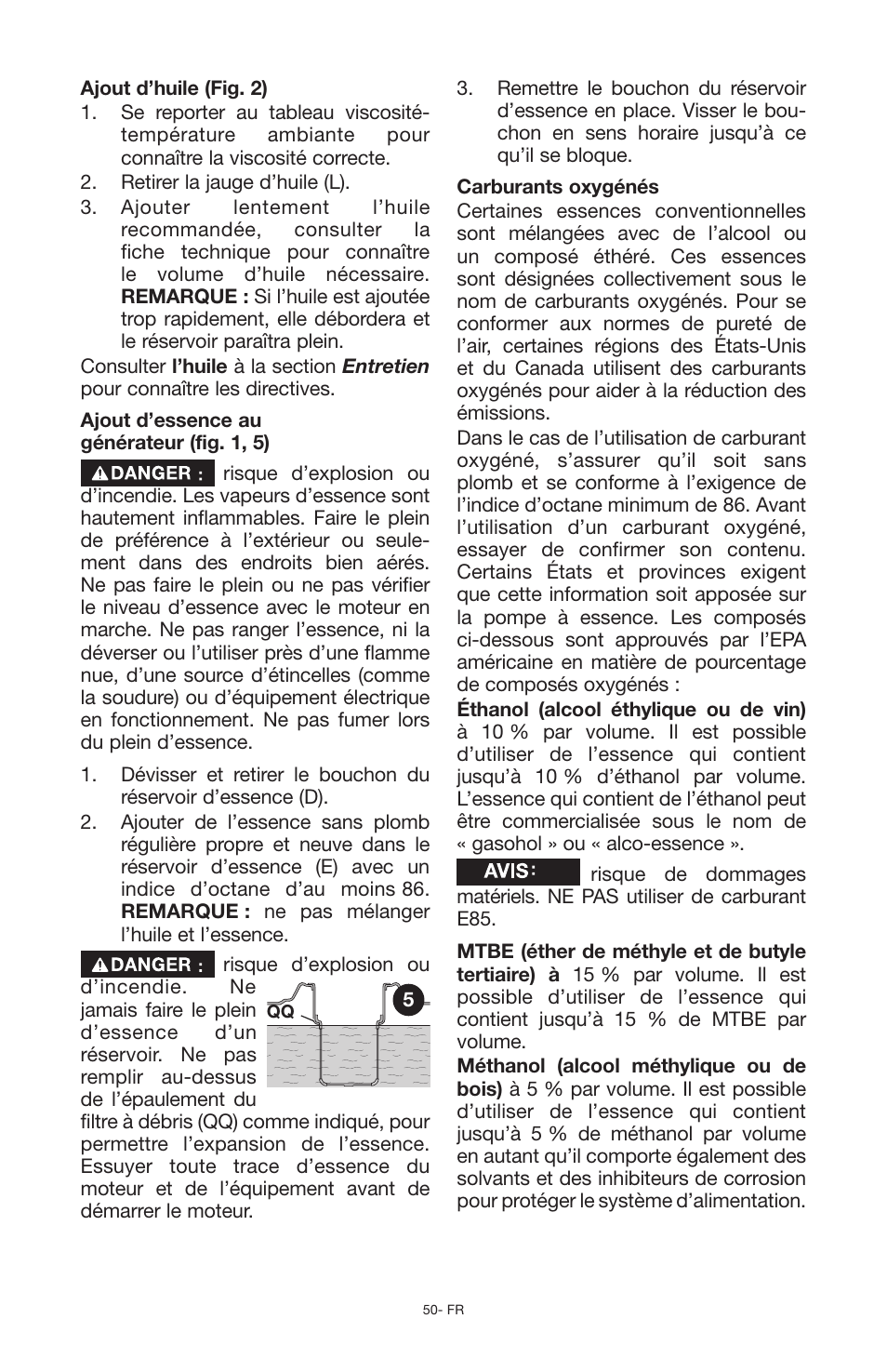 Porter-Cable PCG6500 User Manual | Page 50 / 112