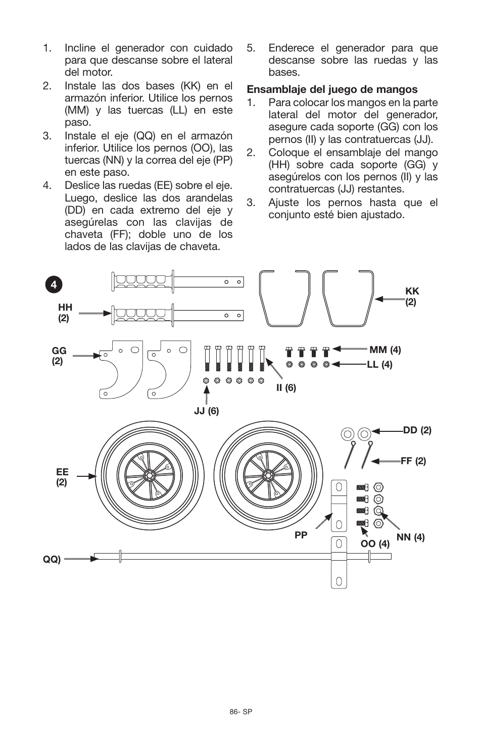Porter-Cable PCG6500 User Manual | Page 86 / 112