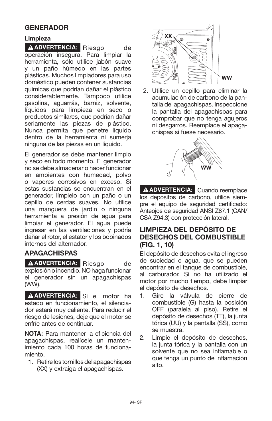 Porter-Cable PCG6500 User Manual | Page 94 / 112