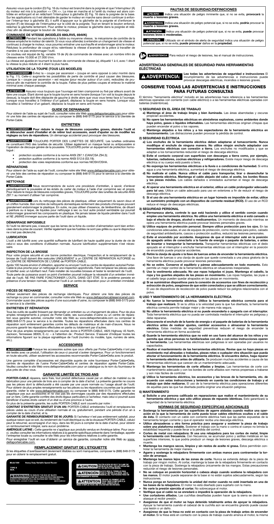Porter-Cable 690LR User Manual | Page 5 / 7