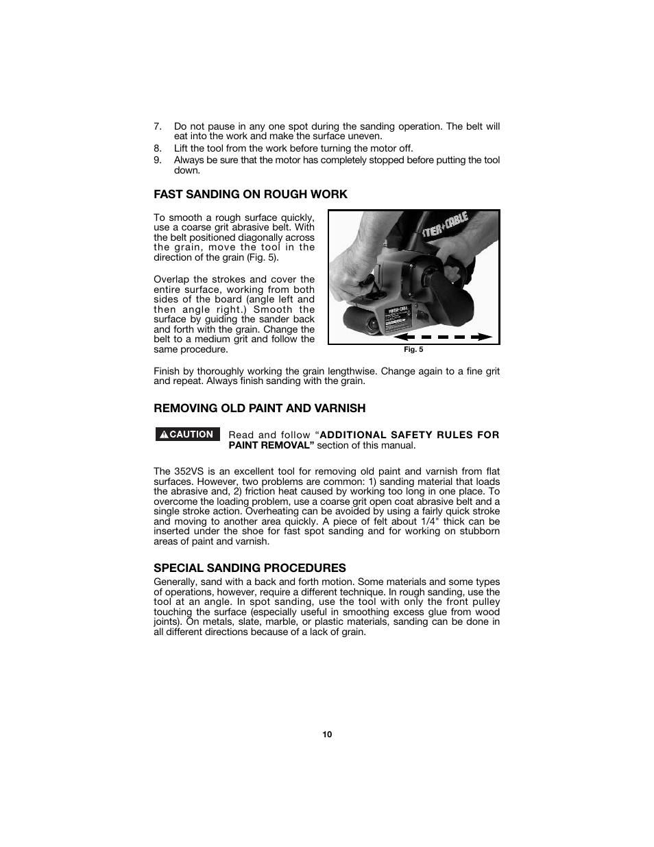 Porter-Cable 352VS User Manual | Page 10 / 15