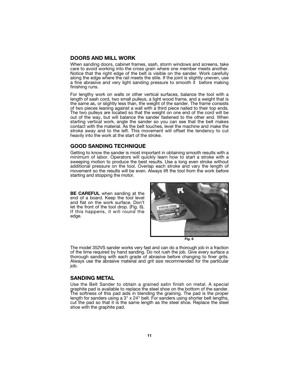 Porter-Cable 352VS User Manual | Page 11 / 15