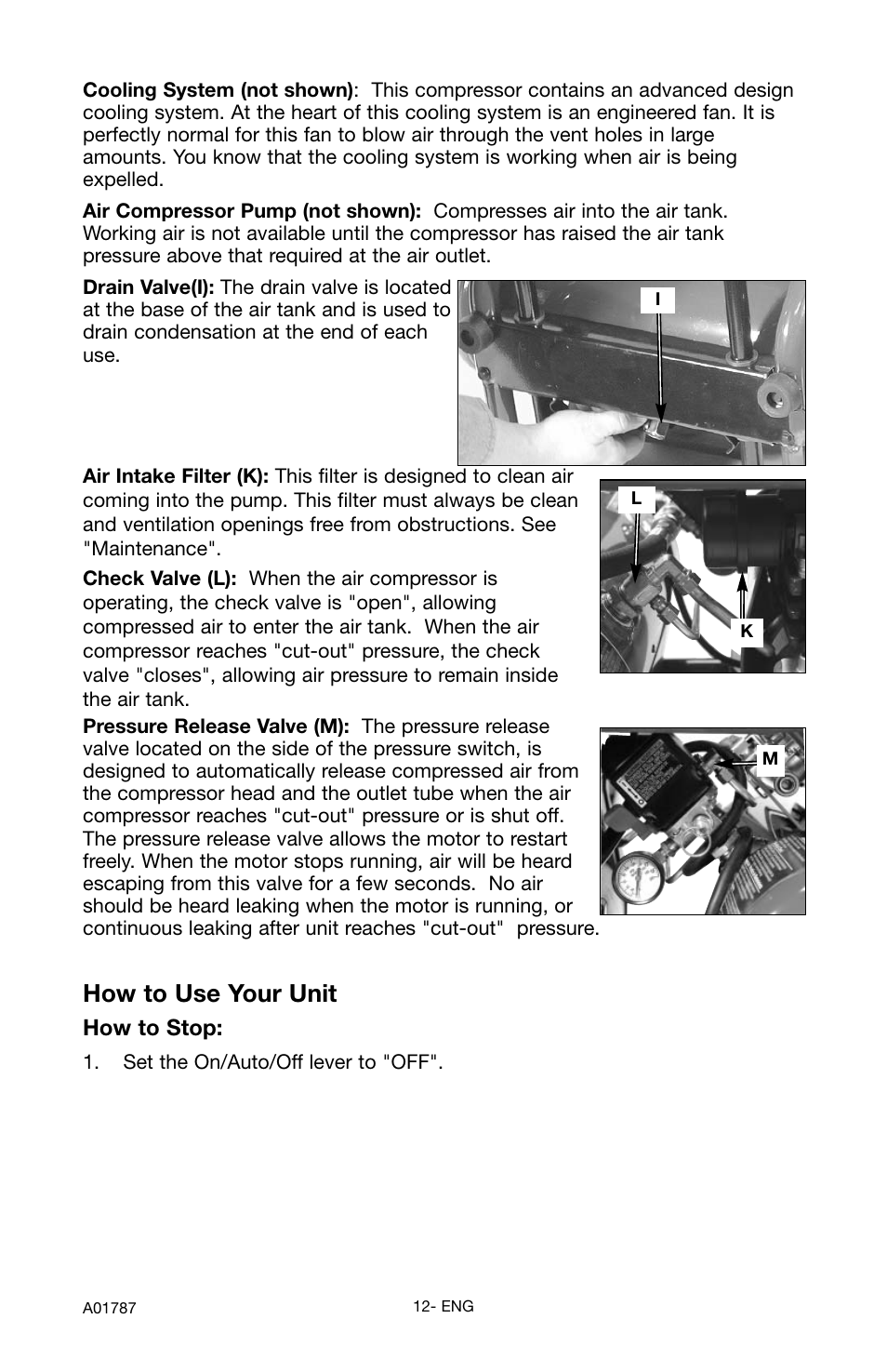 How to use your unit, How to stop | Porter-Cable JOB BOSS CFFC350B User Manual | Page 12 / 24