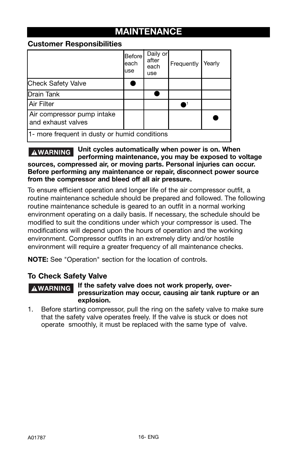 Maintenance | Porter-Cable JOB BOSS CFFC350B User Manual | Page 16 / 24