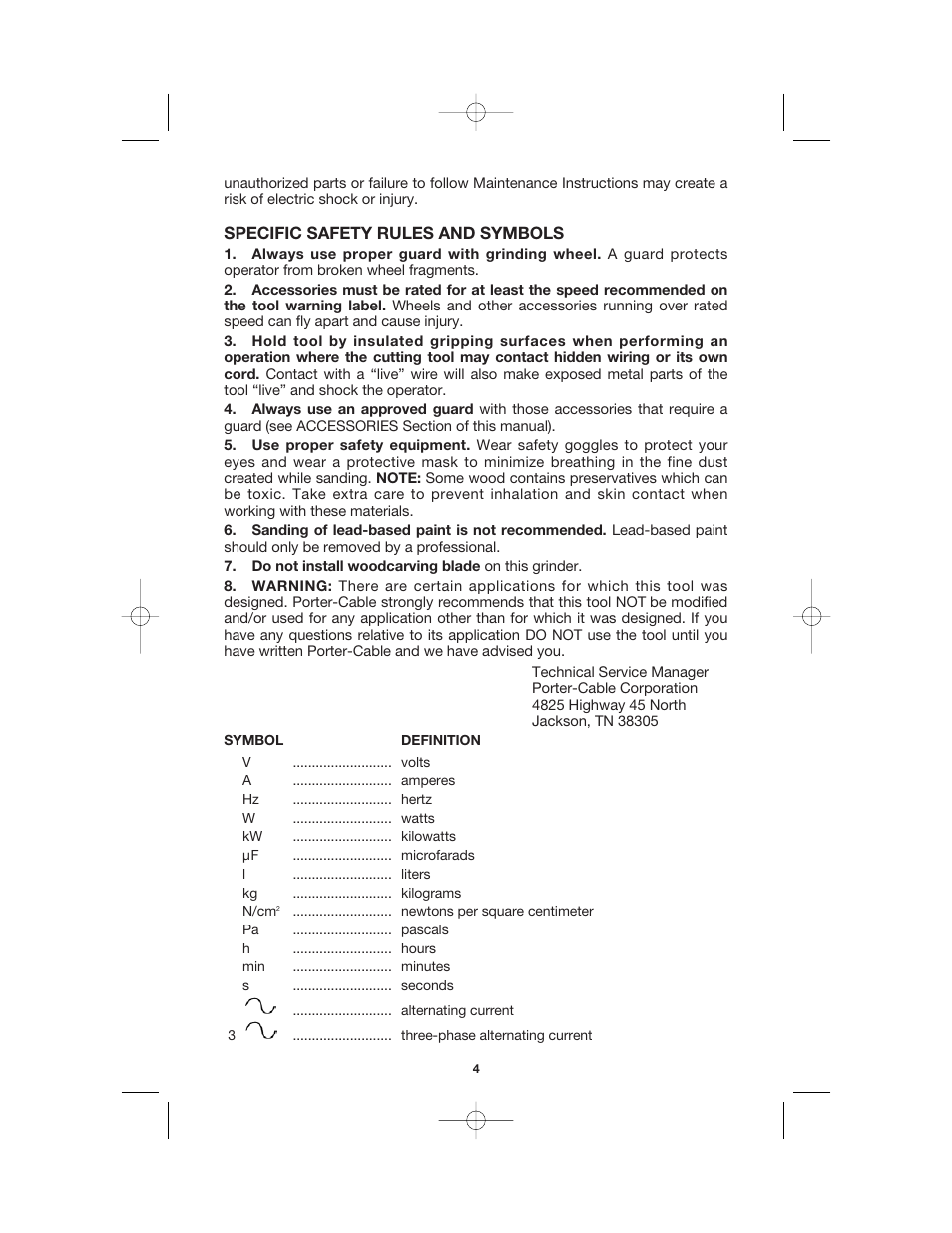 Porter-Cable 7414 User Manual | Page 4 / 13