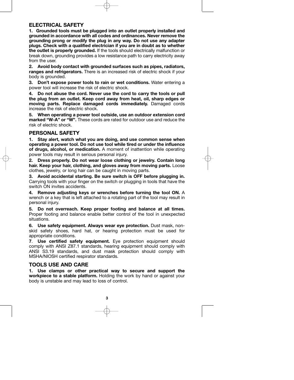 Porter-Cable 100H User Manual | Page 3 / 13