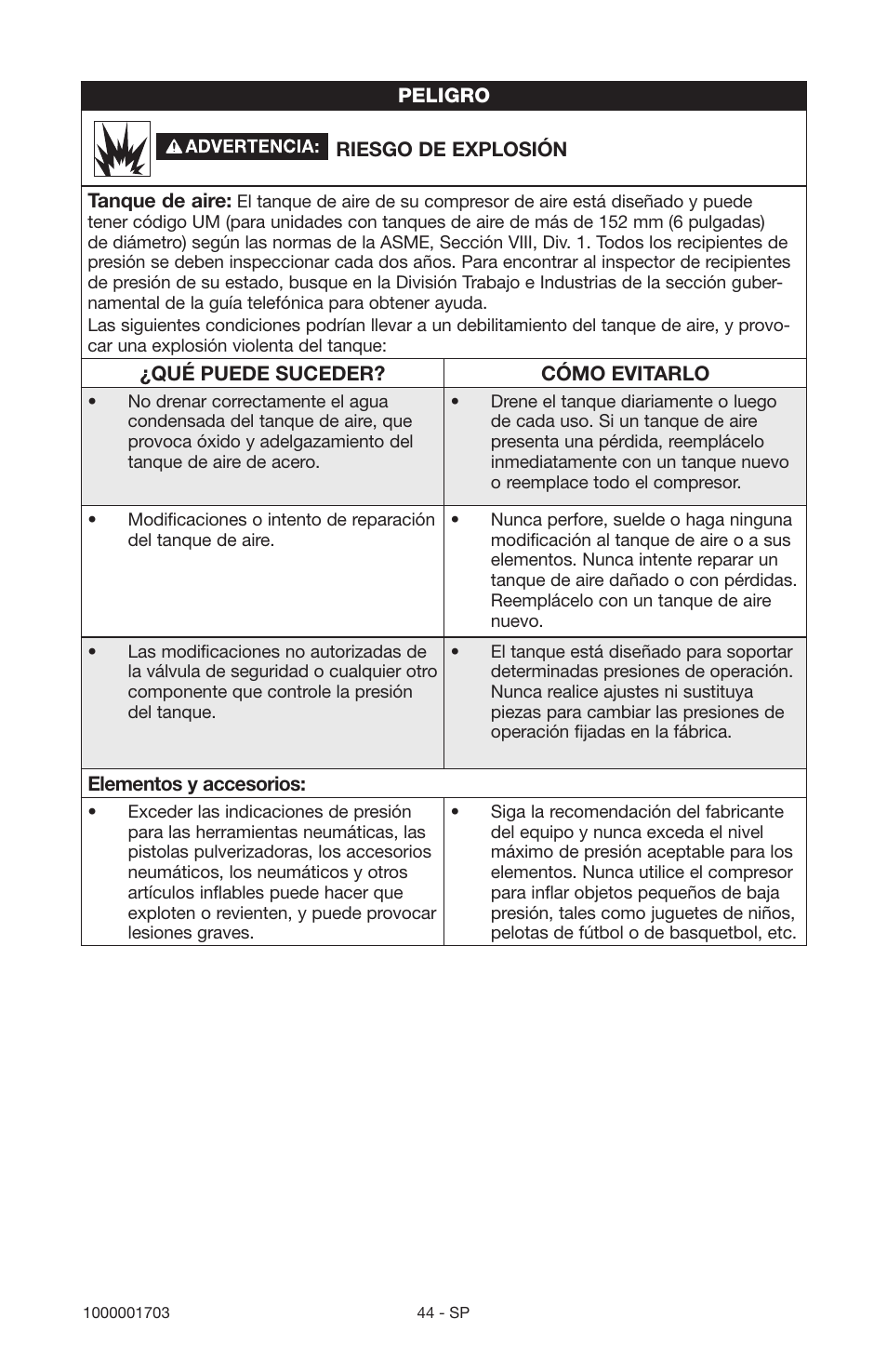 Porter-Cable 1000001703 User Manual | Page 44 / 60