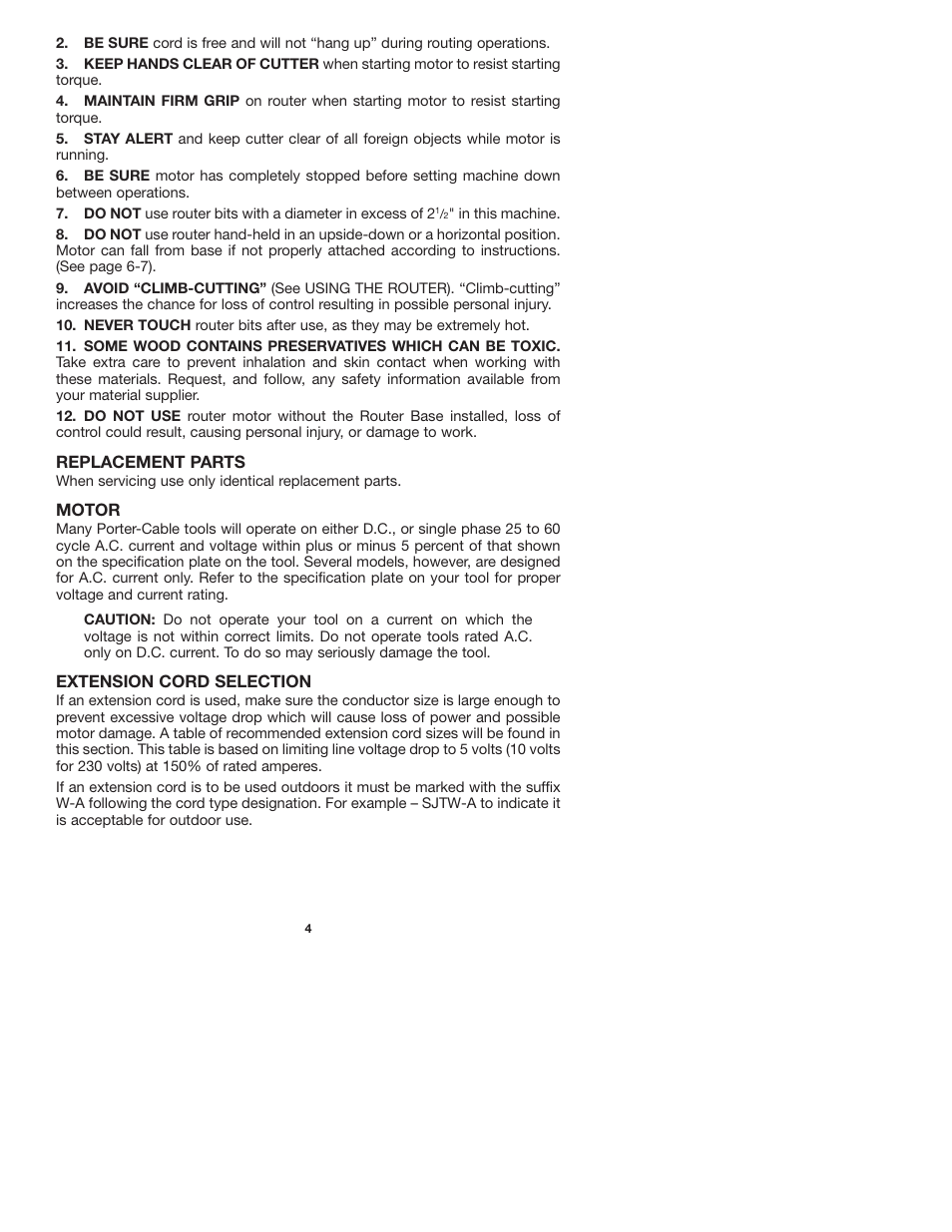 Porter-Cable 7536 User Manual | Page 4 / 15