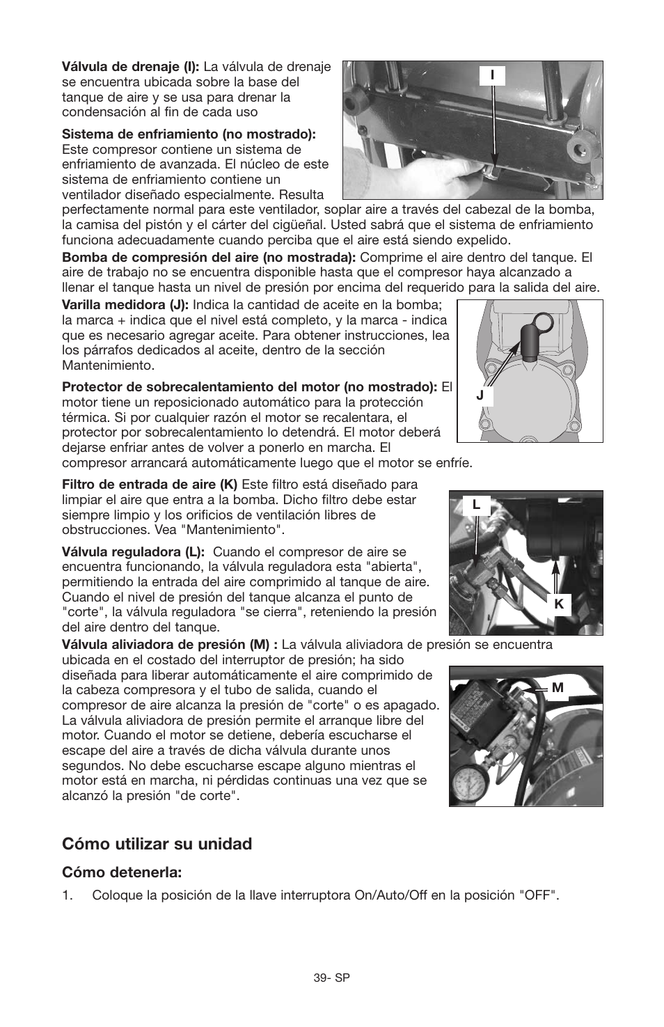 Cómo utilizar su unidad | Porter-Cable JOB BOSS C3555 User Manual | Page 39 / 78