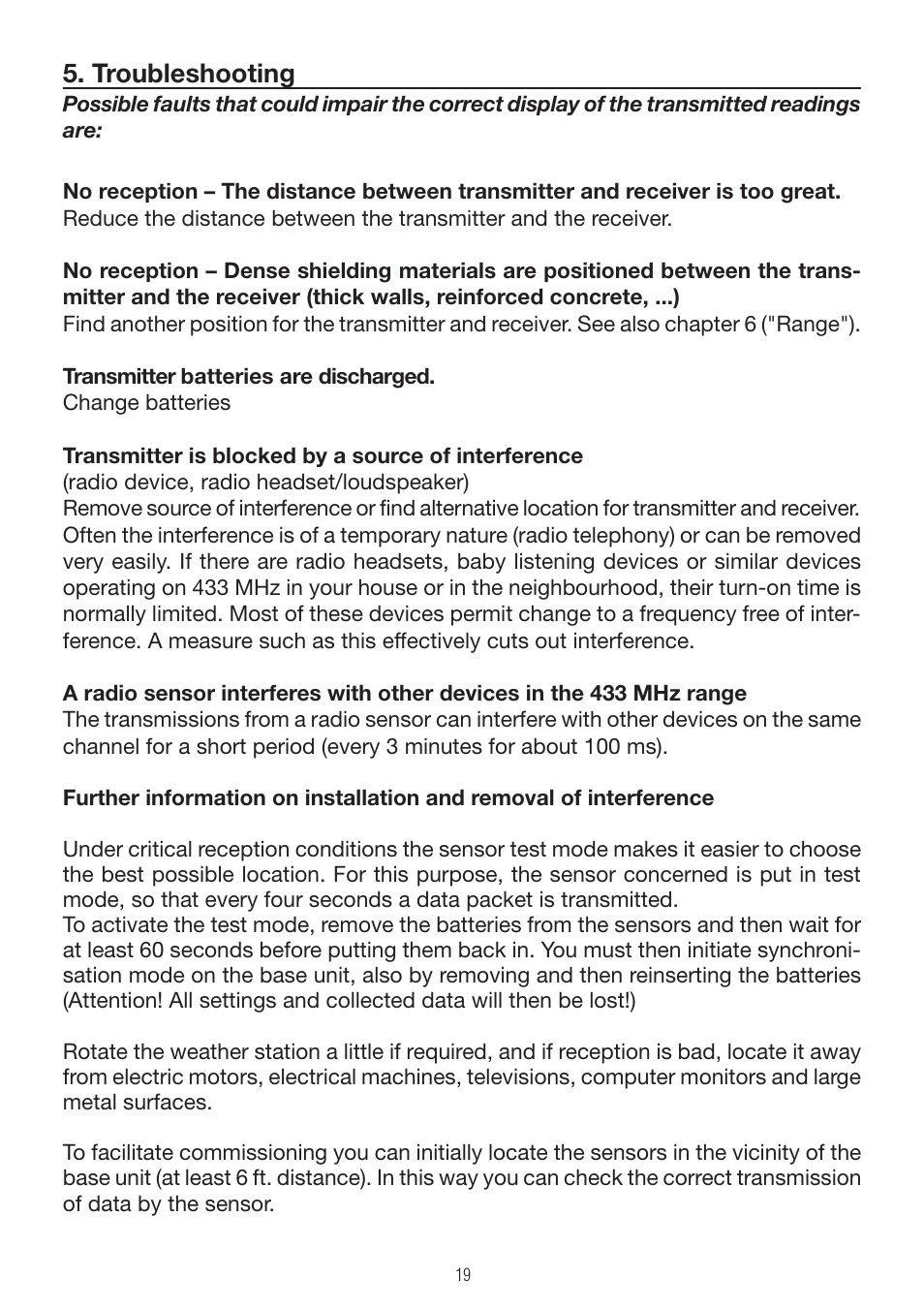 Troubleshooting | P3 International E 9300 User Manual | Page 19 / 48