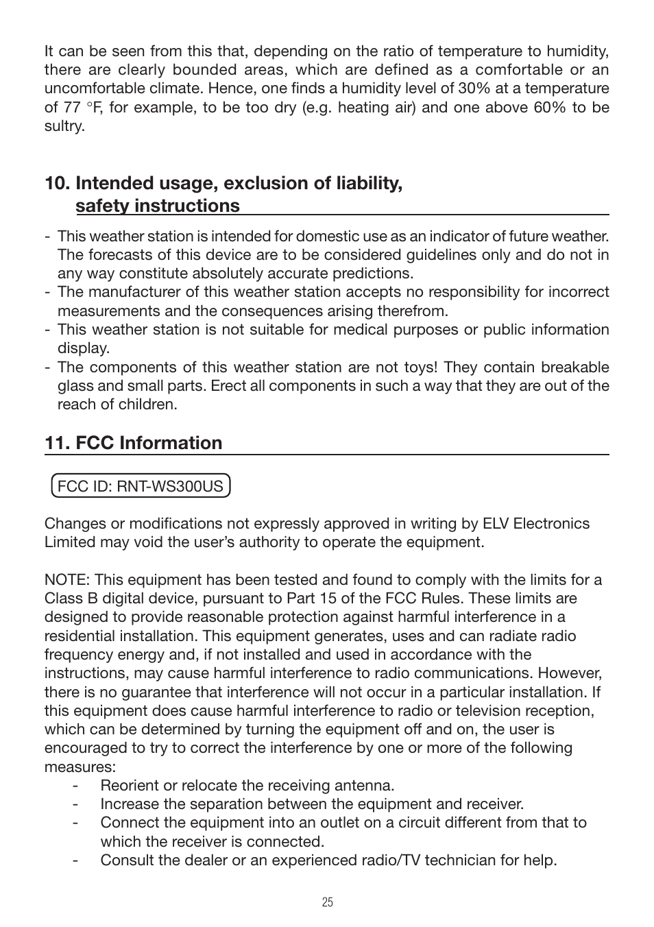 Fcc information | P3 International E 9300 User Manual | Page 25 / 48