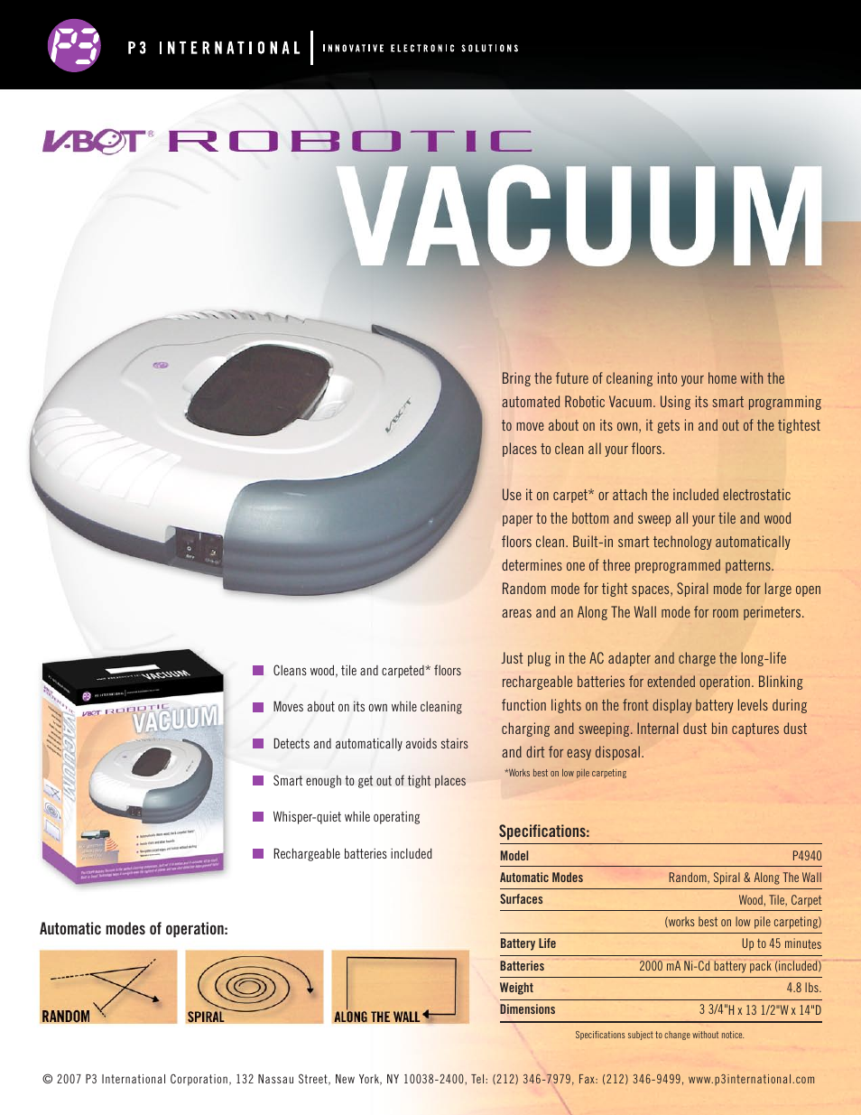 P3 International P4940 User Manual | 1 page