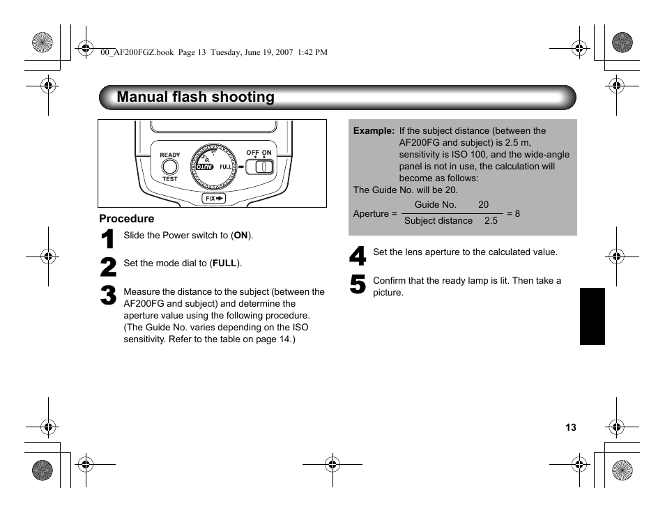 Pentax AF 200FG User Manual | Page 43 / 54