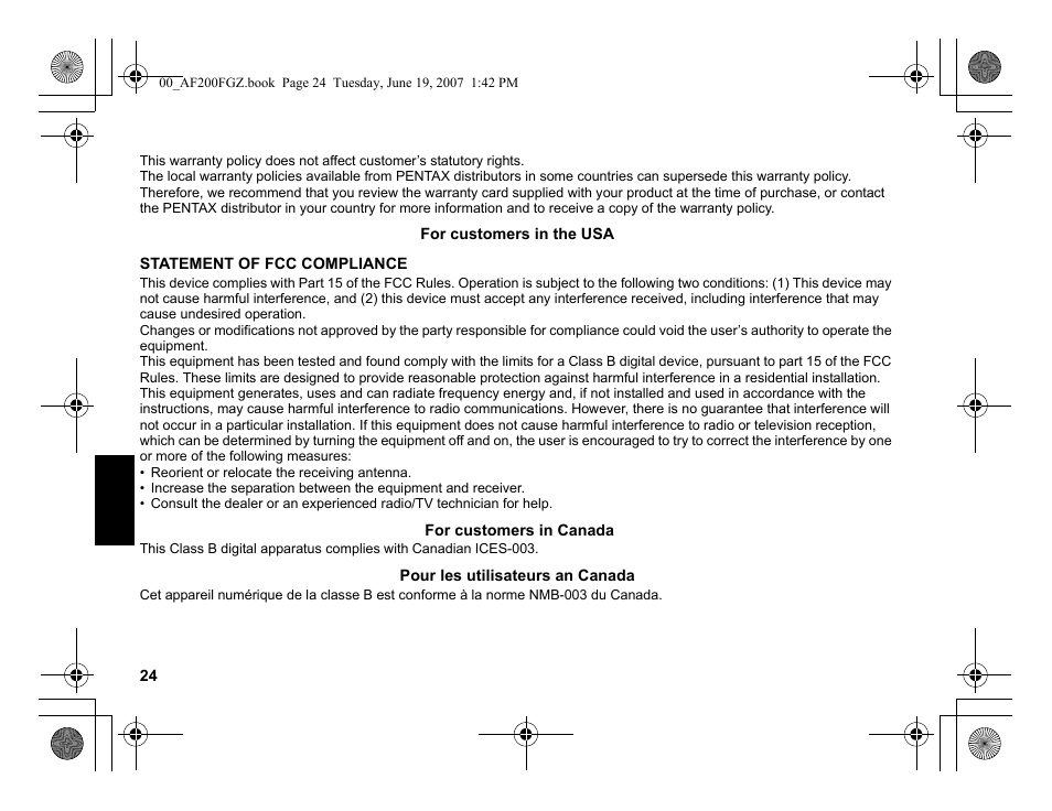 Pentax AF 200FG User Manual | Page 54 / 54