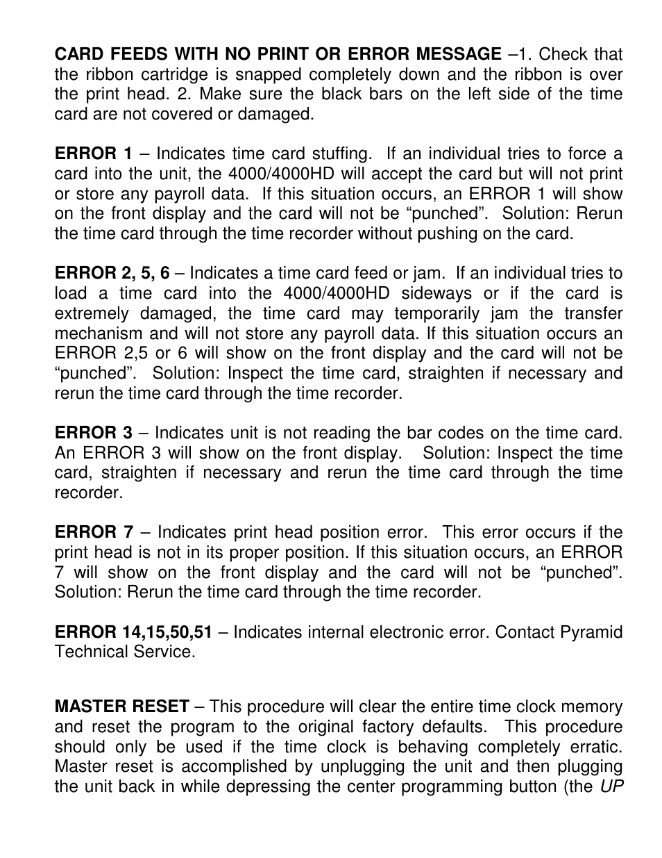 Pyramid Technologies 4000HD User Manual | Page 11 / 62