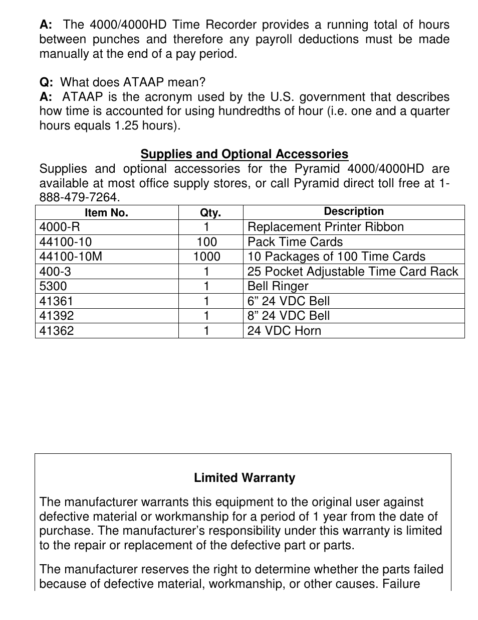 Pyramid Technologies 4000HD User Manual | Page 13 / 62
