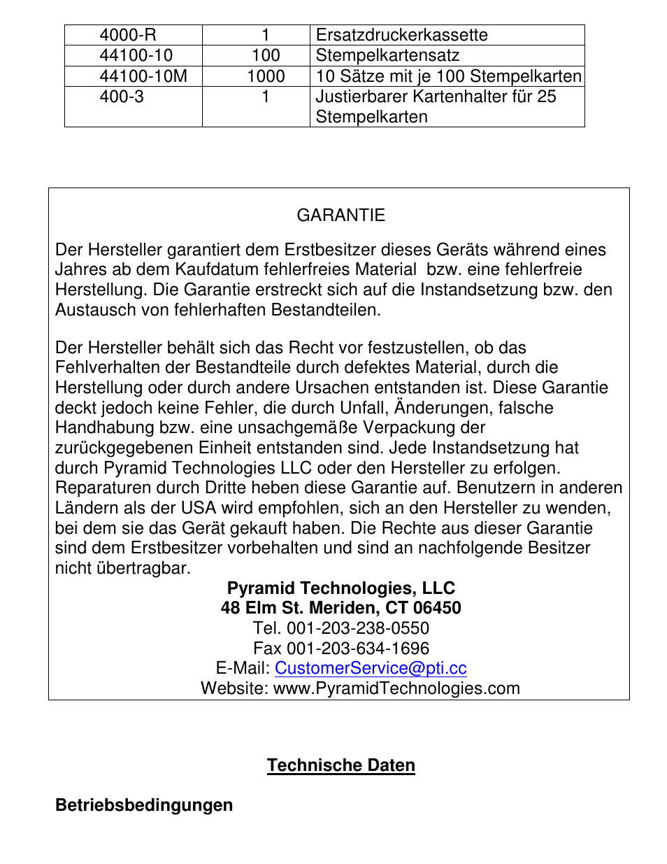Pyramid Technologies 4000HD User Manual | Page 60 / 62