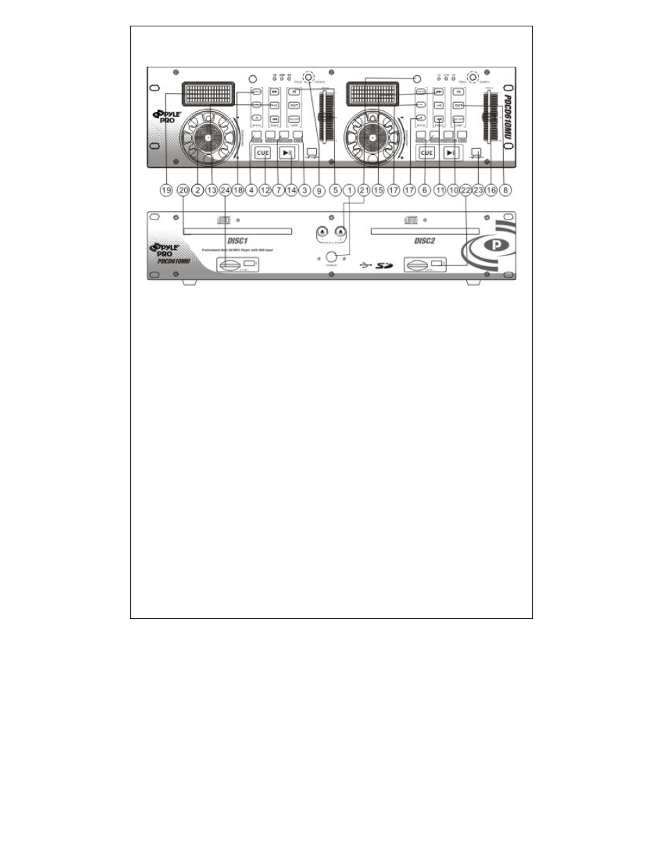 Important, Cd player function | PYLE Audio PDCD610MU User Manual | Page 2 / 6